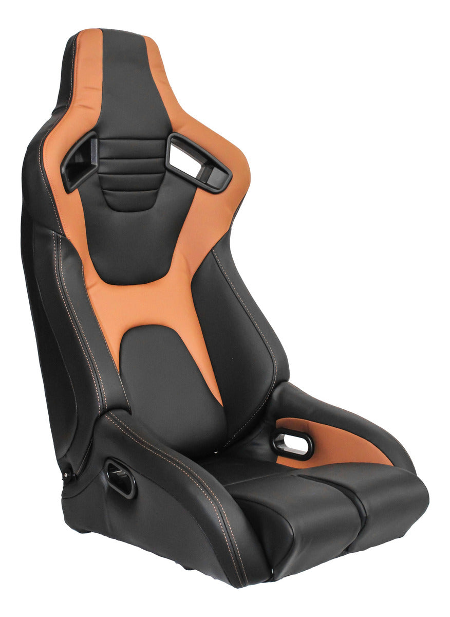 Par De Asientos Estilo De Carreras Pvc Con Deslizador