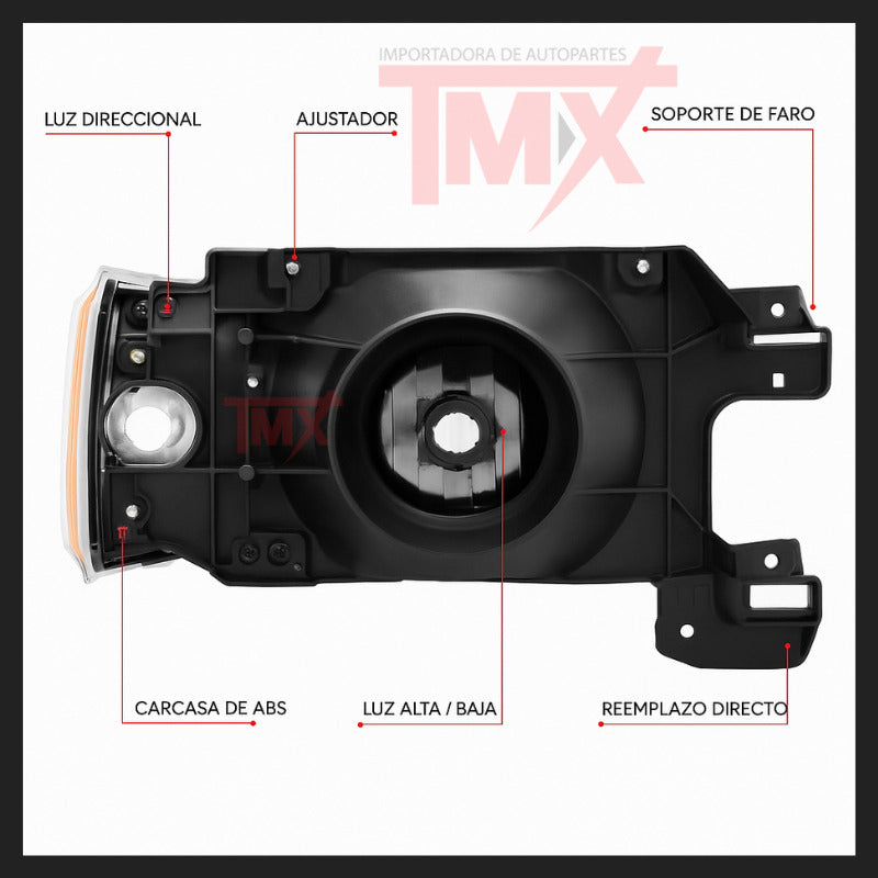 Faro Izquierdo Ford F-150 F-250 F-350 Bronco 1987 A 1991