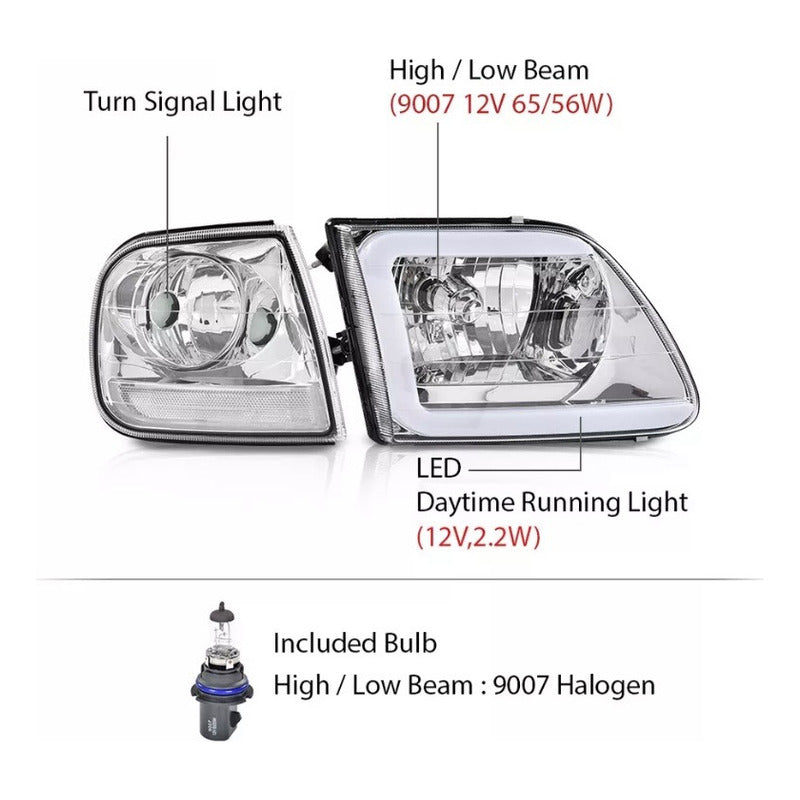 Faros Led F-150 Lobo Expedition 1997 1998 1999 A 2003