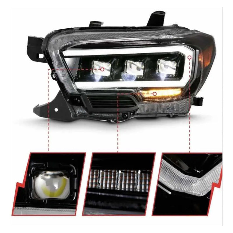 Faros Ultra Led Toyota Tacoma 2016 2017 2018 2019 A 2023 Ambos Lados