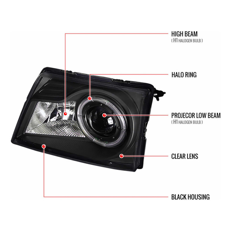 Faros Delanteros Ranger Halo Proyector 1998 1999 2000