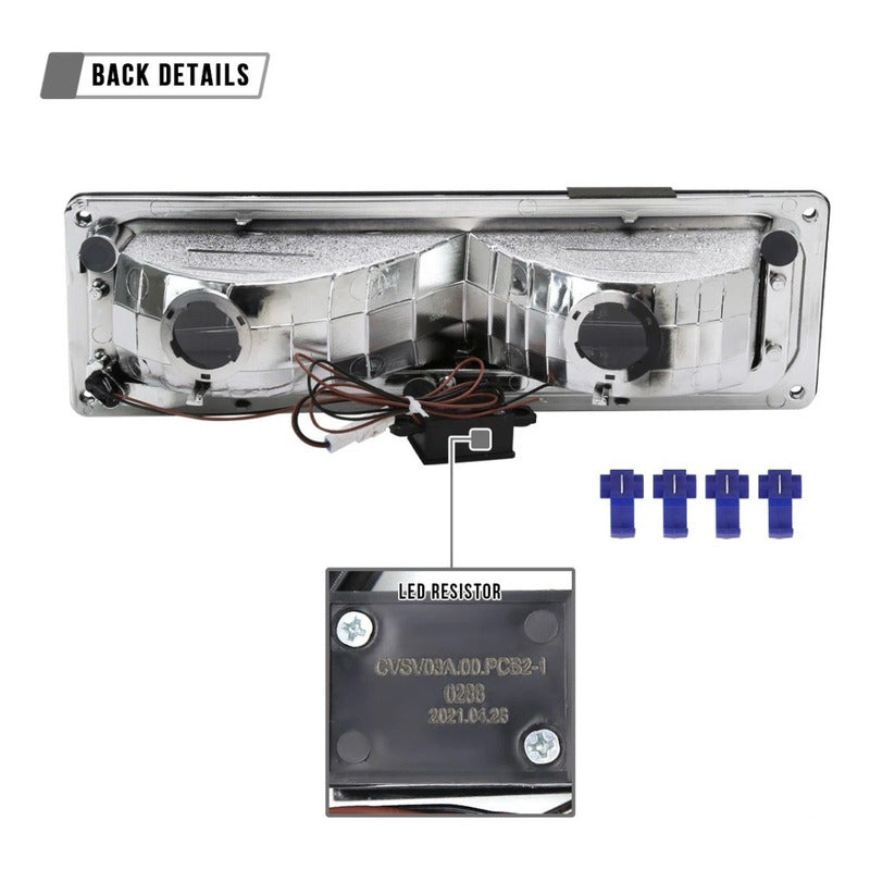 Faros Inferior Led Chevy C10 C/k Silverado Sierra 1988-98
