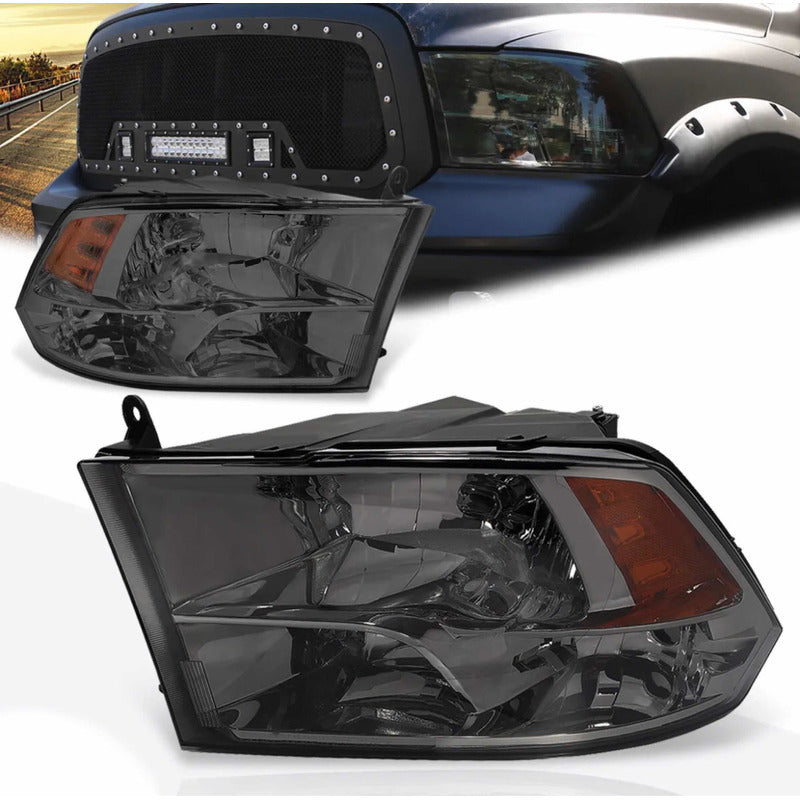 Faros(par) Dodge Ram Ahumados 2009 2010 2011 2012 2013 2014