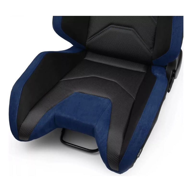 Asientos Universales De Carrera Reclinables Negro Con Azul