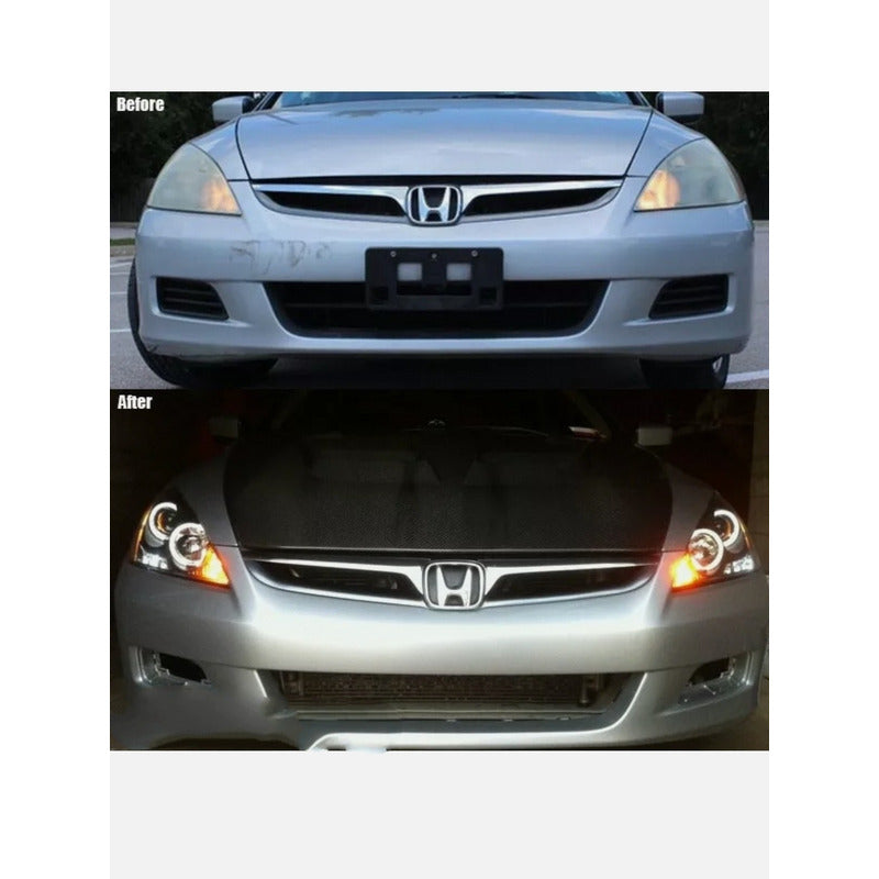 Dual Halo LED Headlights for the Honda Accord 2003 to 2007