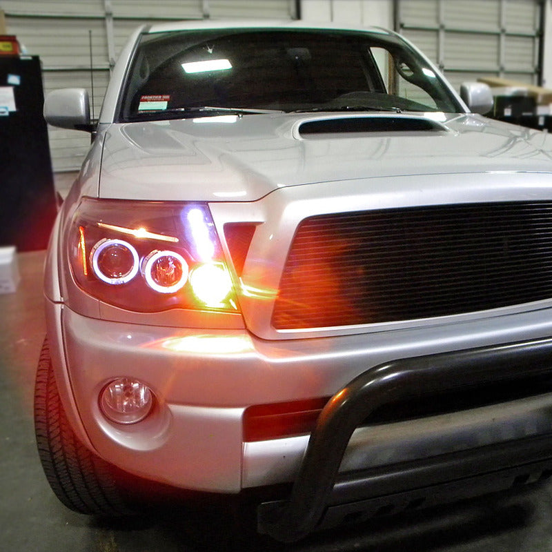 Dual Halo Led Headlights Toyota Tacoma 2005 to 2011