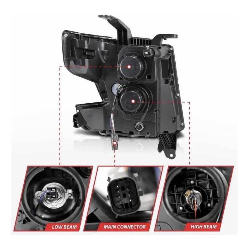 Led Headlights Chevrolet Tahoe Suburban Ls Lt 2015 to 2020