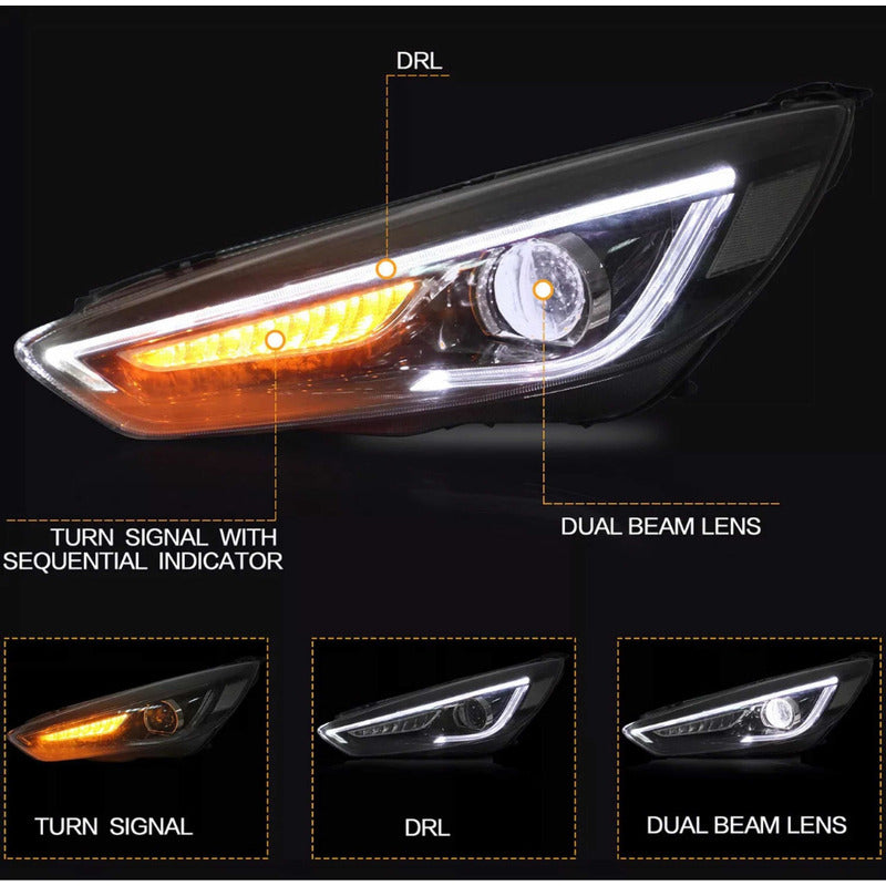 Ford Focus Led Headlights 2015 to 2018