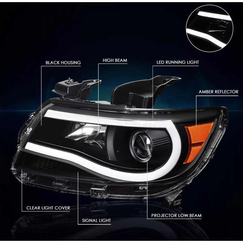 Led Drl Headlights Chev Colorado 2015 2016 2017 2018 2019 2020