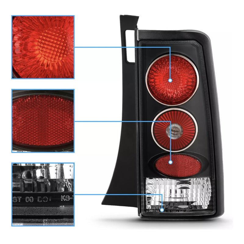Calaveras Traseras Scion Xb Jdm Negro 2003 a 2007
