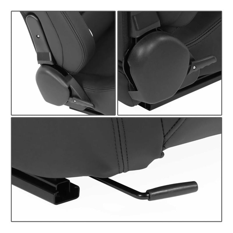 Universal Reclining Racing Seats with Adjustment Slider