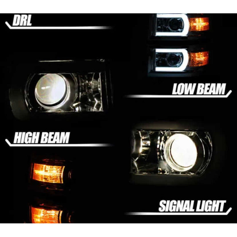 Par De Faros Led Chev Silverado 1500 2014 2015