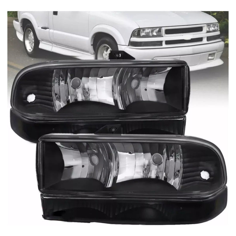 Par De Faros Chevrolet Gmc S10 Blazer 1998 1999 2000 A 2004 Izquierdo