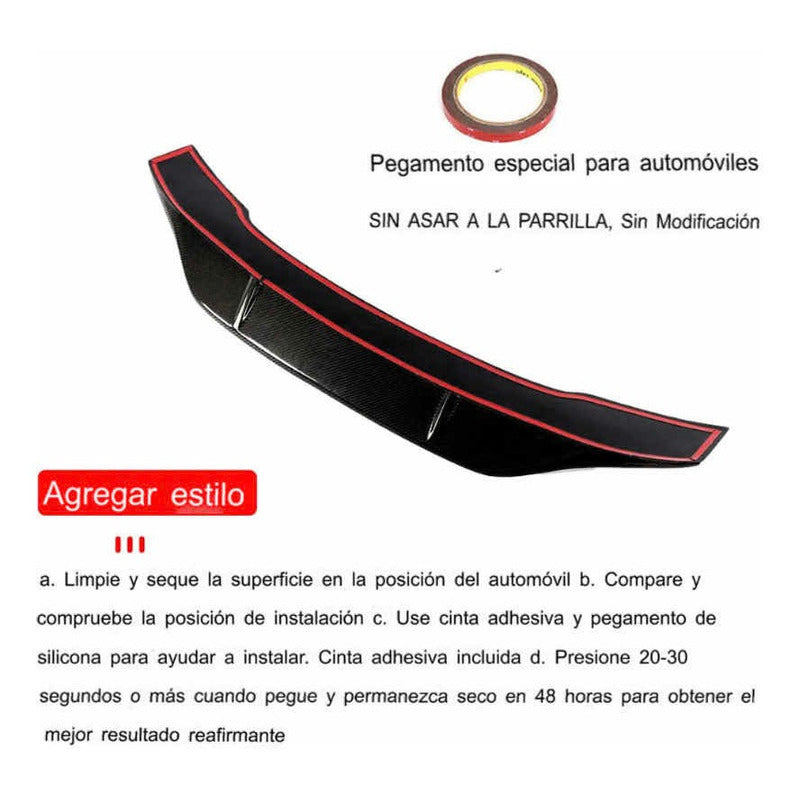 Carbon Fiber Spoiler Audi A3 S3 RS3 2014 to 2019