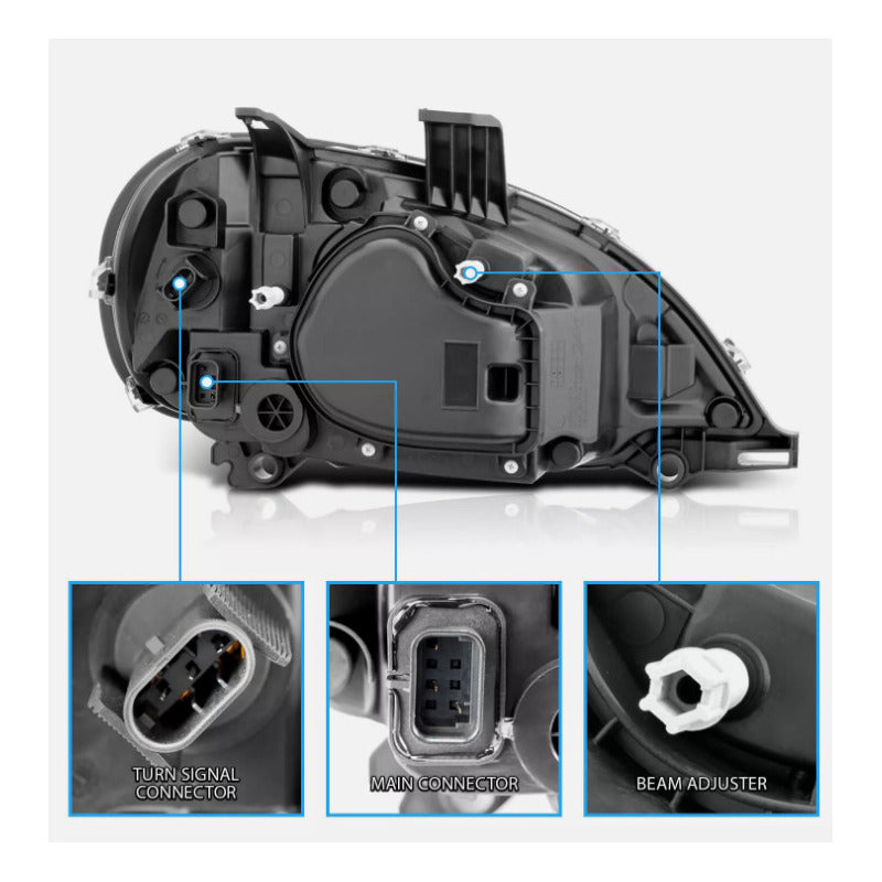 Columbia Chrome LED Headlights 1996 1997 1998 1999 to 2018