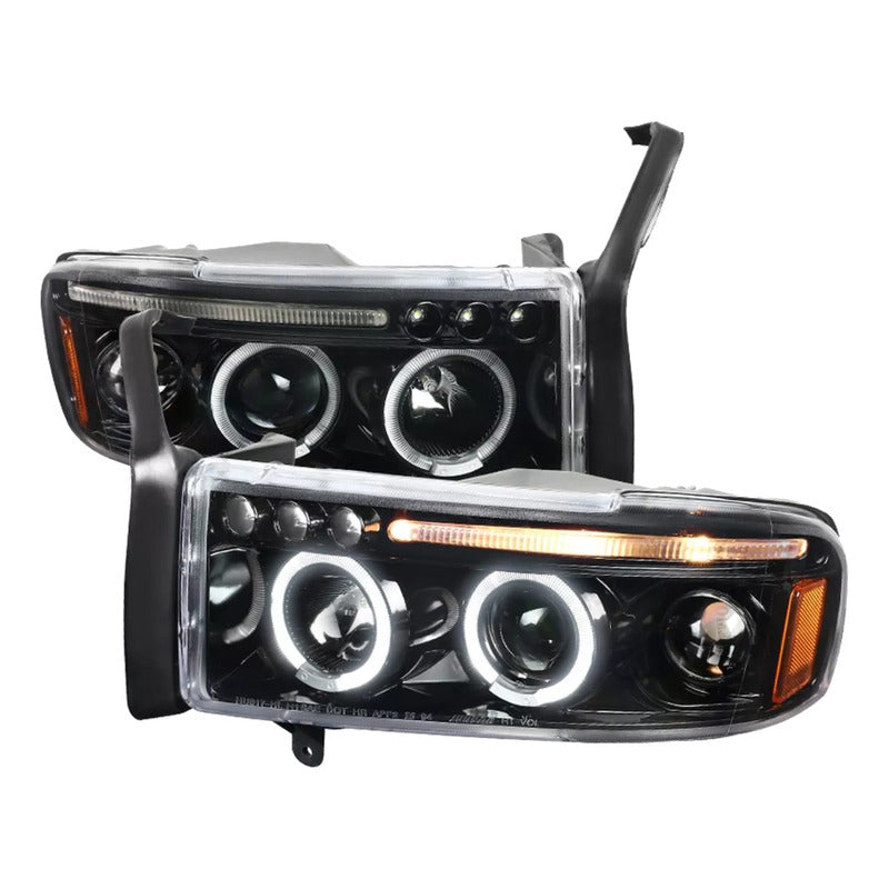 Faros Led Doble Halo Ram 1500 1994 1995 1996 1997 A 2001