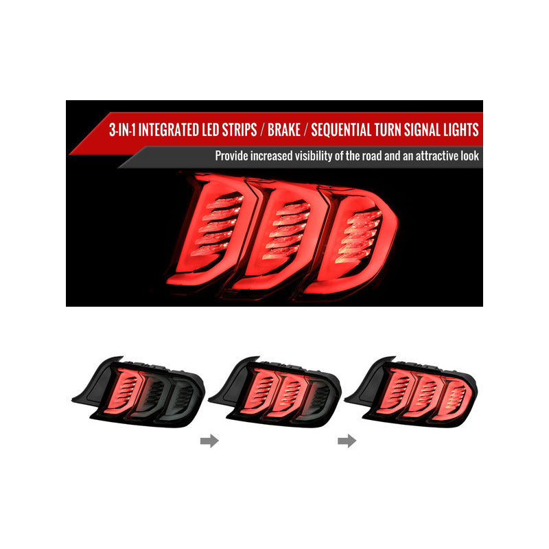 Smoked LED Skulls Mustang 2015 2016 2017 to 2023