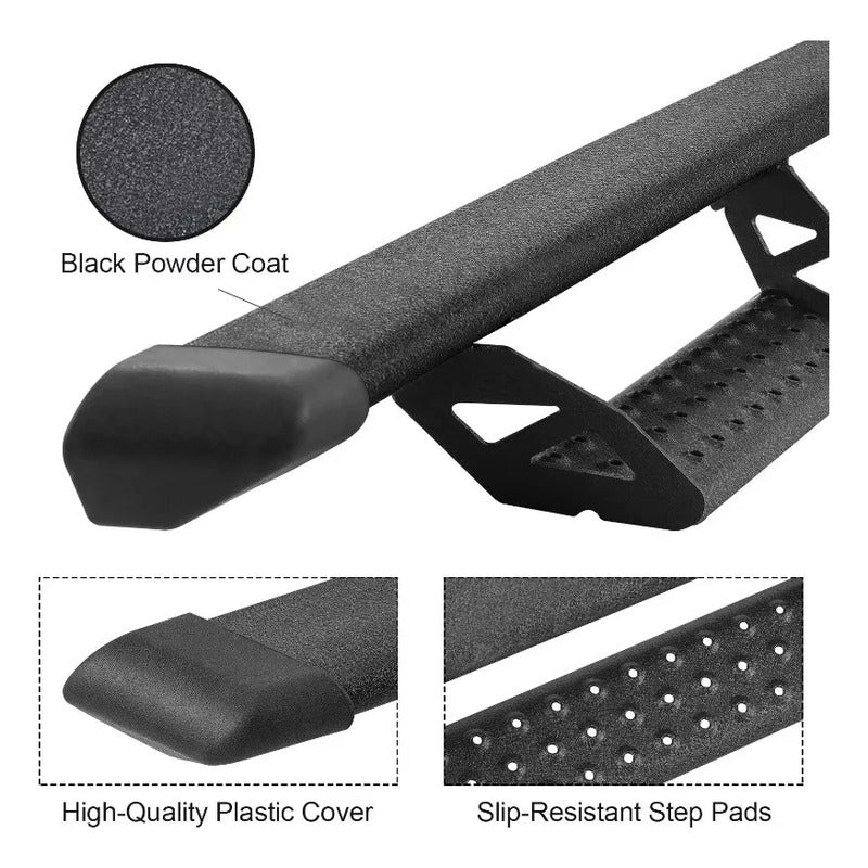 Estribos Laterales Toyota Tacoma Doble Cabina 2024 Negro