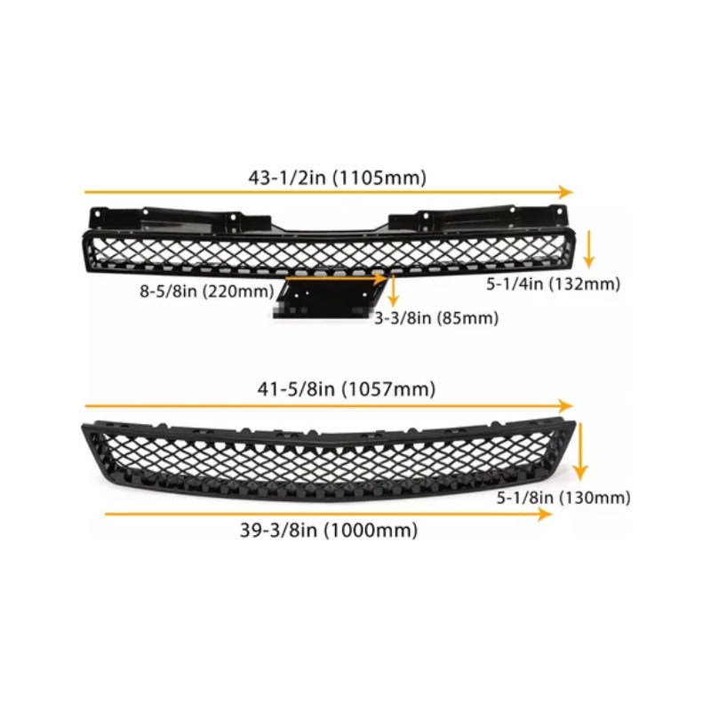 Parrilla Chevy Tahoe Suburban Avalanche 2007 2008 A 2014 Negro Brillante