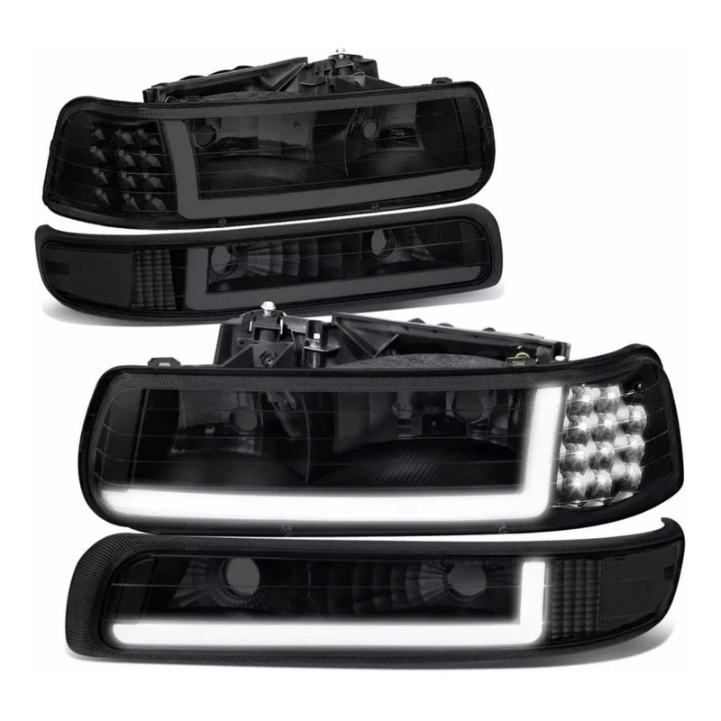 Led Drl Headlights Chevrolet Cheyenne Silverado 1999 to 2002