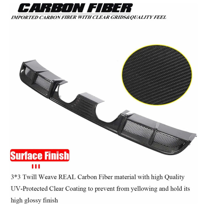 Difusor Trasero Fibra Carbono Real Porsche Carrera 911 2017