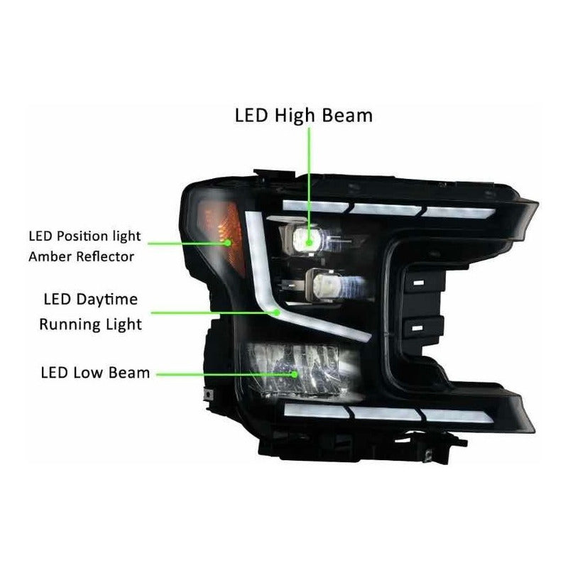 Led Headlights Ford F-150 Lobo 2018 2019 2020