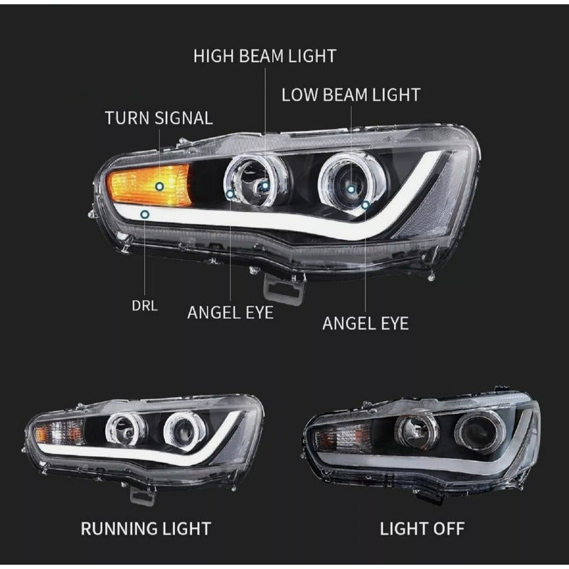 Faros Led Para Lancer Evo X Sedan 2008 2009 A 2017