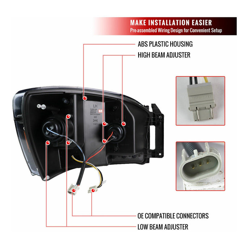 Led Headlights Ram 1500 2006 to 2009