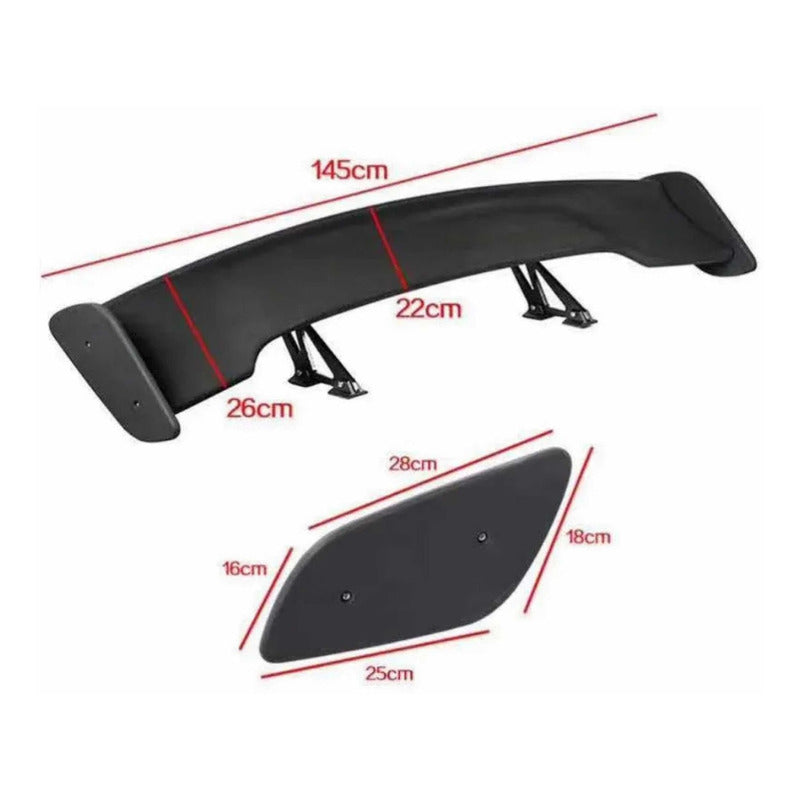 Spoiler Alerón Abs Universal Gt 57 Mustang Camaro Bmw Audi