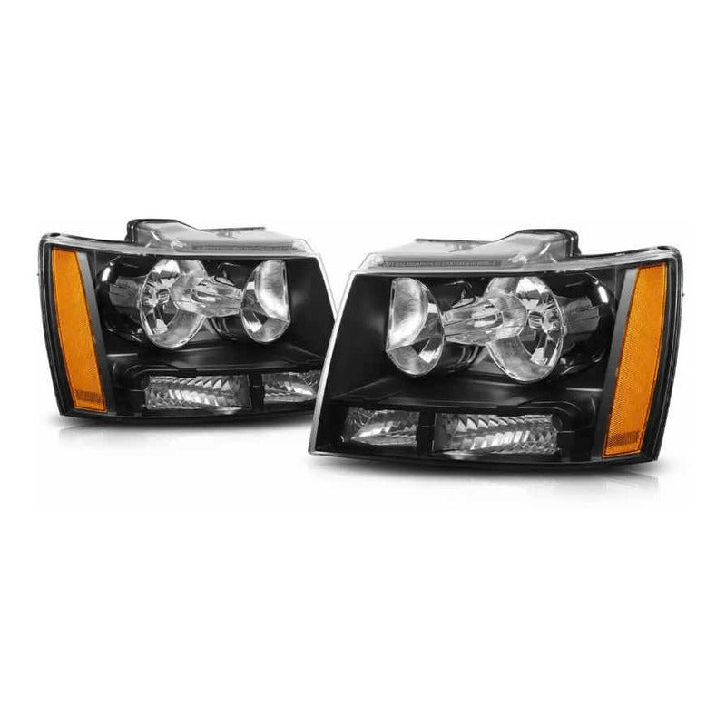 Pair of Headlights Chev Tahoe Suburban 2007 2008 2009 2010 to 2014