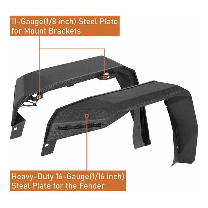 Front LED Corner Guards for Jeep Wrangler JK 2007 to 2018