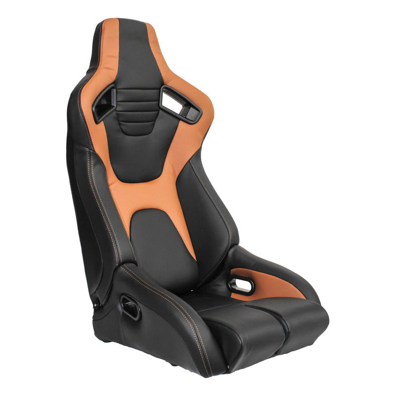 Par De Asientos Estilo De Carreras Pvc Con Deslizador