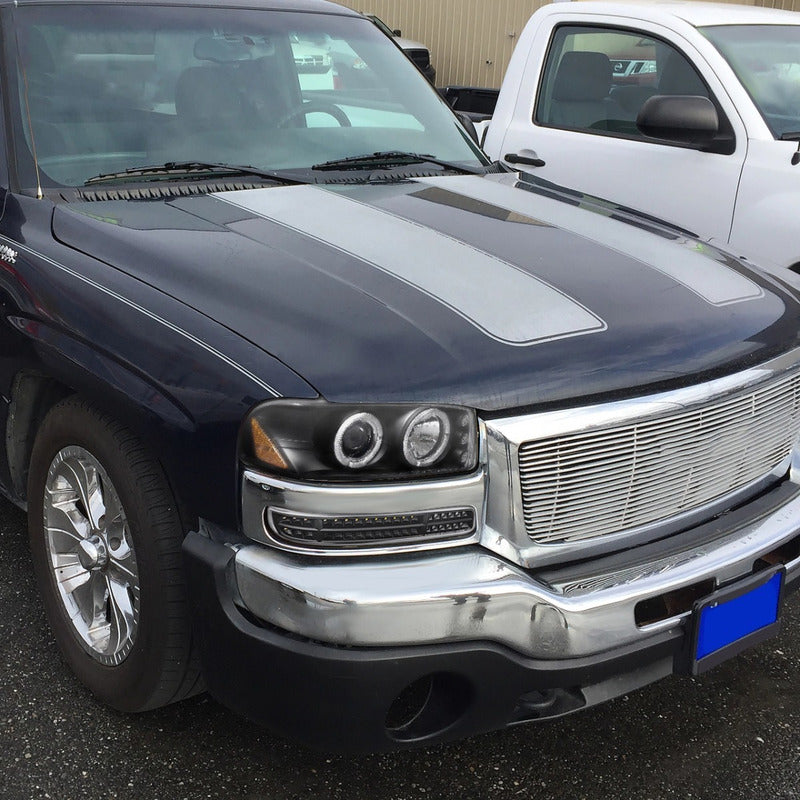 Double Halo Headlights GMC Yukon Sierra 1999 to 2006
