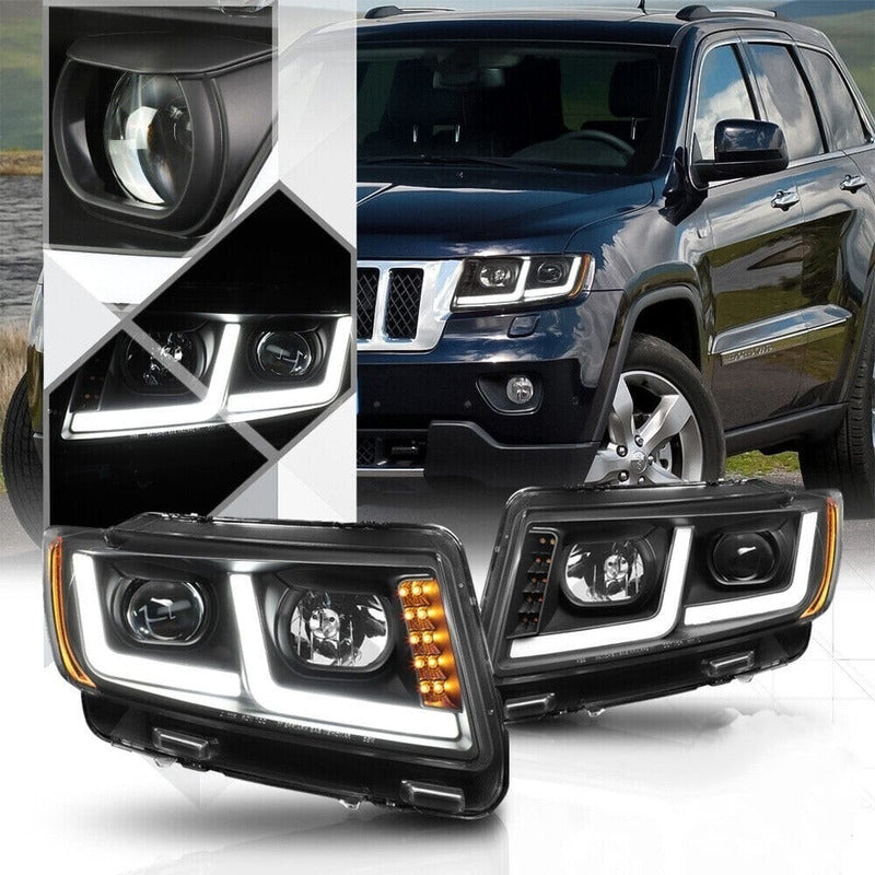 Led Drl Headlights Jeep Cherokee 2011 to 2013