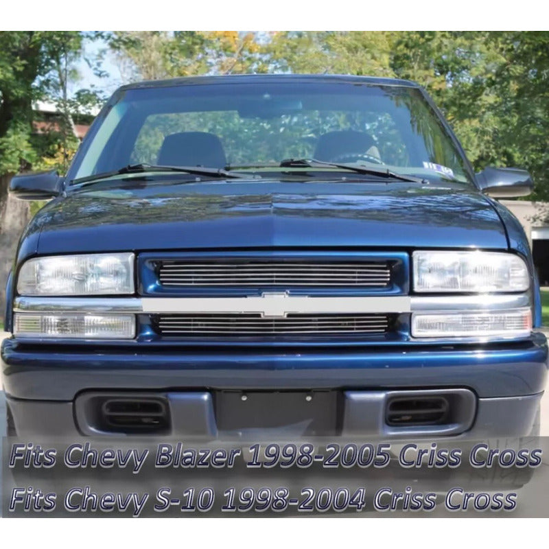 Parrilla Delantera Chevy S-10 Y Blazer 1998 1999 A 2005 Cromada Negro