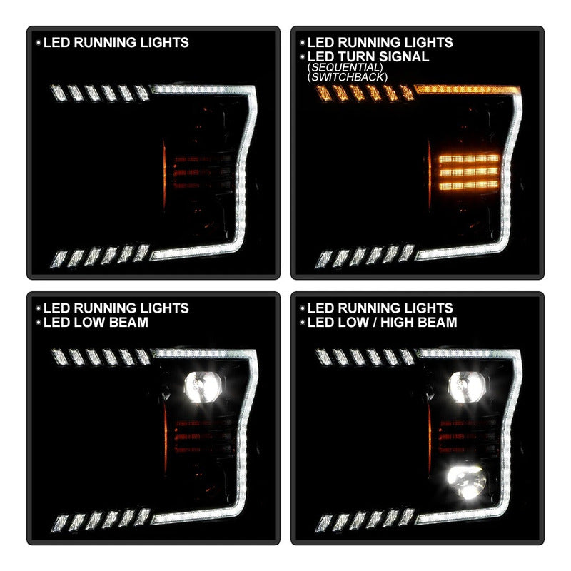 Faros Led Drl Ford F-150 2018 2019 2020 Par Ambos Lados