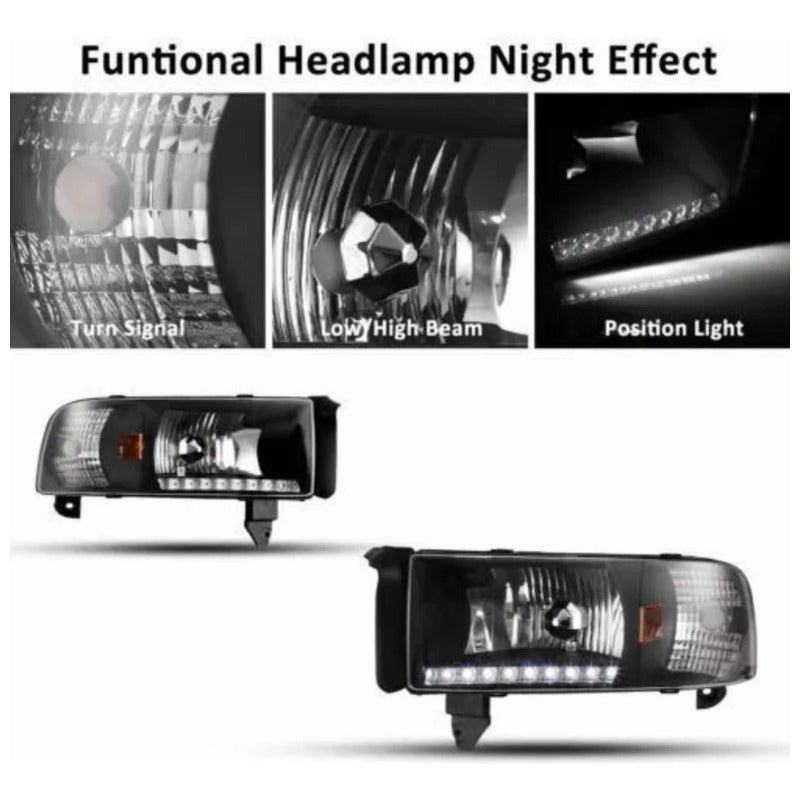 Faros Led Dodge Ram 1994 1995 1996 A 2002