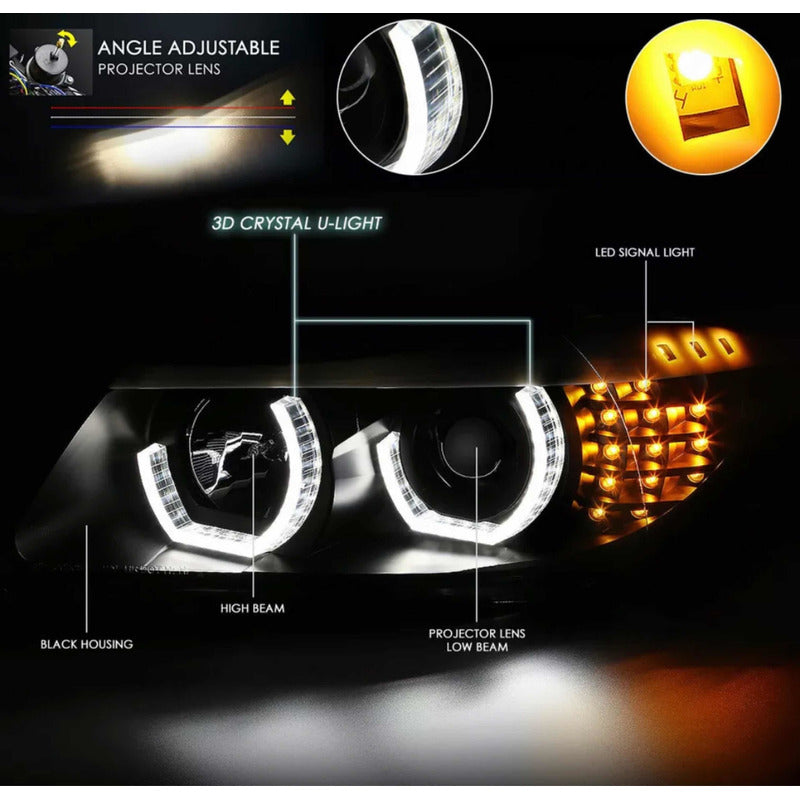 Faros Led De Proyector Para Bmw E90 Serie 3 2006 2007 2008
