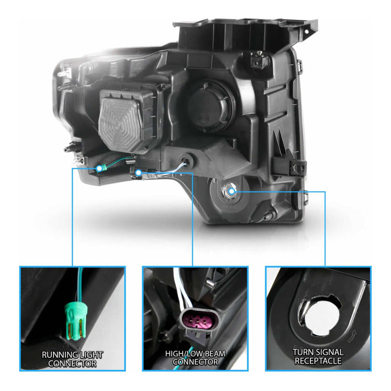 Par De Faros Led F-150 Lobo 2009 2010 2011 2012 2013 2014
