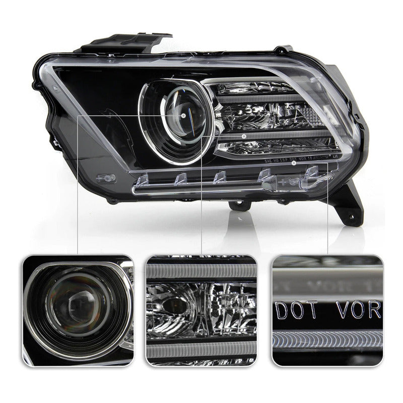 Faros Drl Led Ford Mustang 2010 2011 2012 2014 Par Ambos Lados