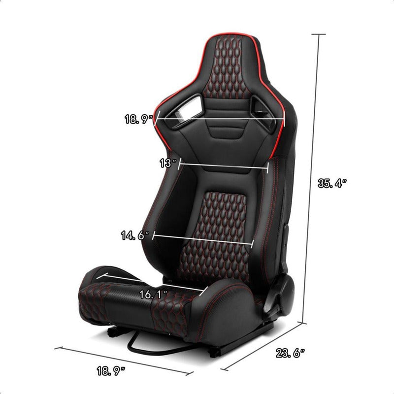 Reclining Racing Seats with Slider Adjustment