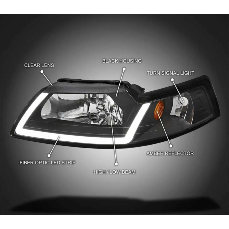 Par De Faros Led Ford Mustang 99 2000 2001 2002 2003 2004