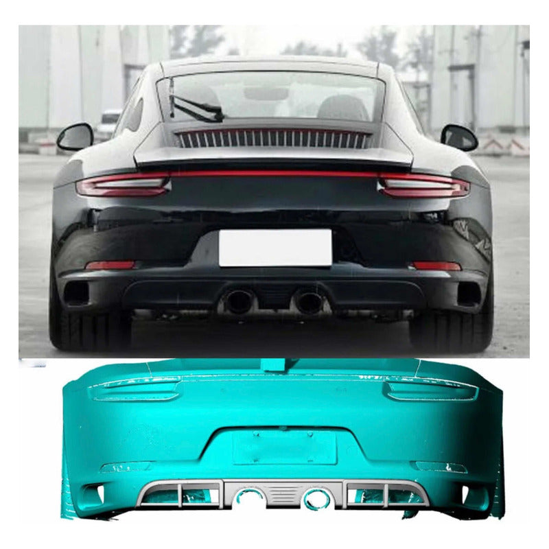 Difusor Trasero Fibra Carbono Real Porsche Carrera 911 2017