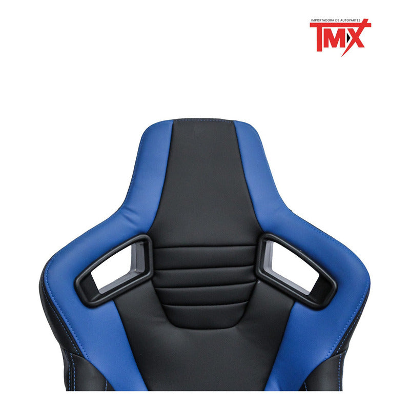 Par De Asientos Estilo De Carreras Pvc Con Deslizador