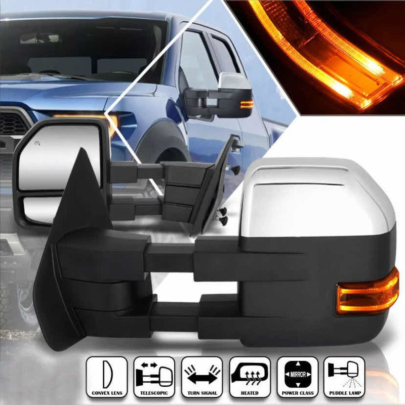 Par De Espejos Laterales Ford F-150/lobo 2004 2005 A 2014