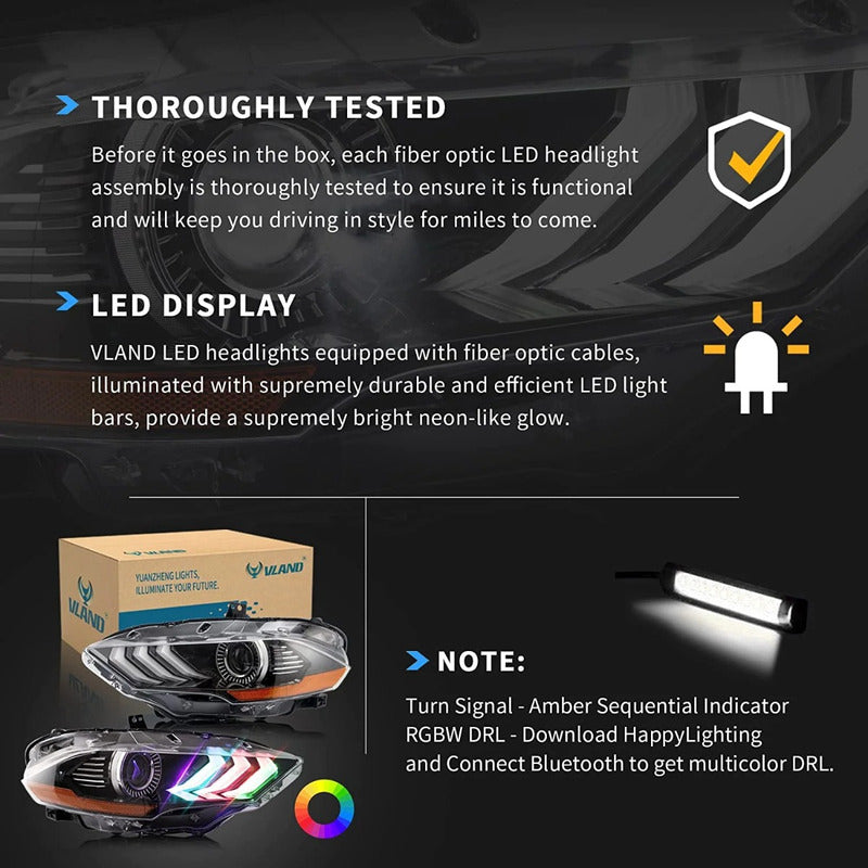 Faros Led Mustang Rgb 2018 2019 2020 2021 A 2023