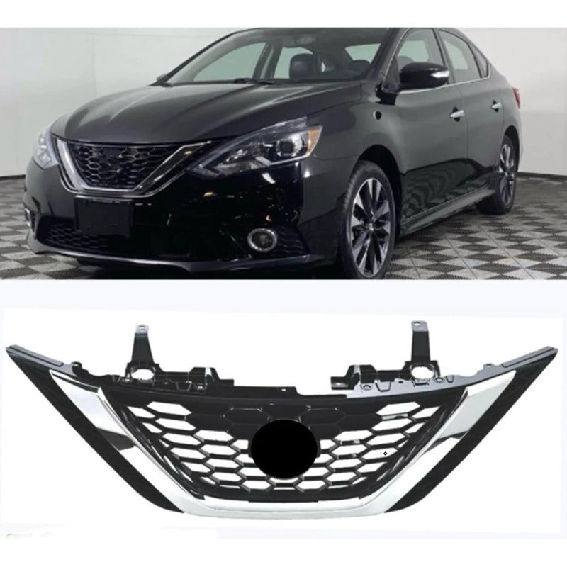 Parrilla Delantera Nissan Sentra Cromada 2006 2007 A 2018 Cromado Brillante