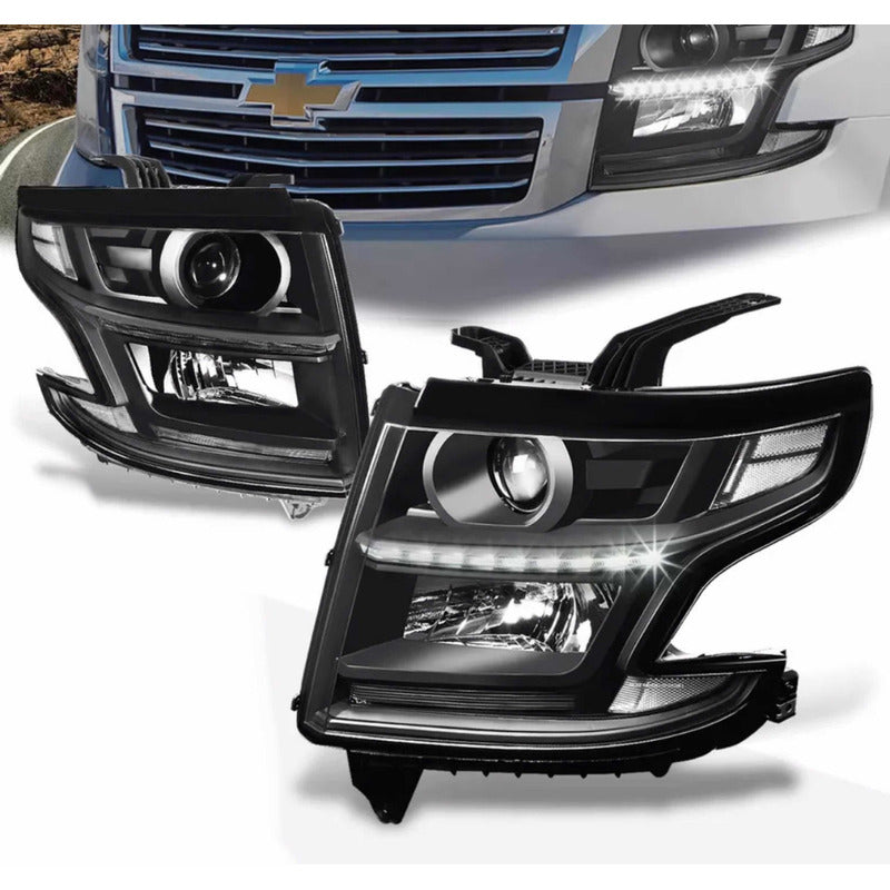 Par Faros Led Drl Chevy Tahoe Suburban 2015 2016 2017 A 2020 Izquierdo