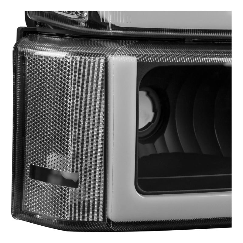 Faros Chev Silverado Led Secuenciales 2003 2004 A 2006 Negro