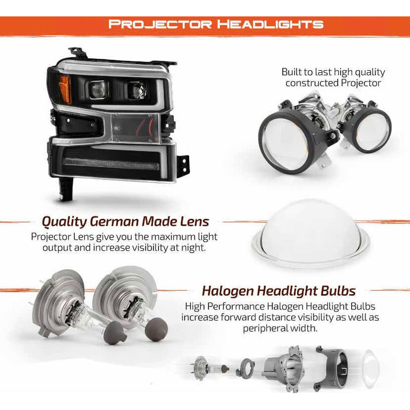 Par De Faros Led Chev Silverado 1500 2019 2020 2021 2022